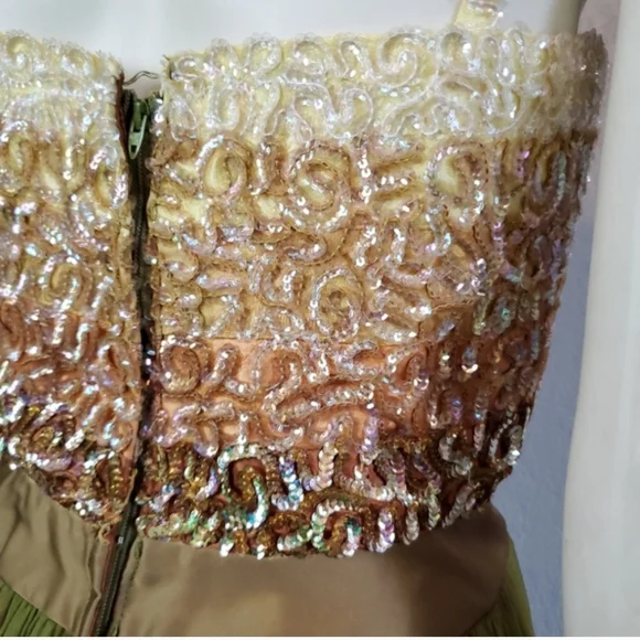 Vintage 60s Emma Domb Ombre Sequins Gown - Picture 5 of 5